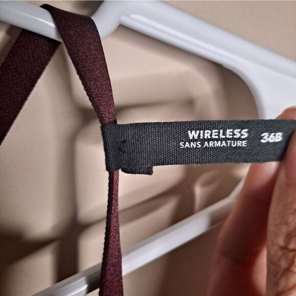 NWT Aerie Real Power Wireless Push Up Paisley Lace Bra Royal Berry Balconette - Picture 2 of 6